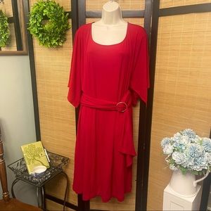 NWT Belted Red Dress